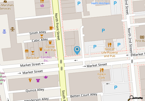 Corner of Market & Front St. Renovated  TOP FLOOR.  Bridgeview.  Renovated. map location