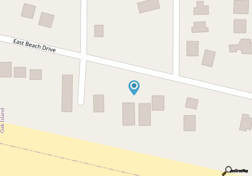 Charming Oak Island Cottage - Walk to Beach, Fire Pit, Porch, Sleeps 8 map location