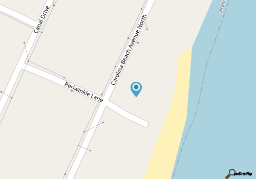 Four Winds, Carolina Beach Oceanfront Condo, North End map location