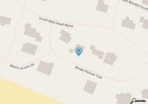 Pets welcomed, great beach cottage, steps to the ocean, family-friendly, BHI map location