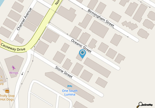 Oceanside Apartment in the 'Heart of the Beach' Ground Level map location