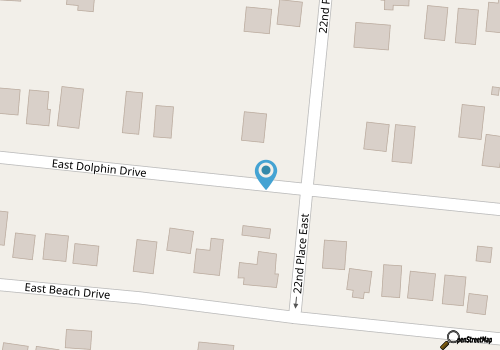 Kathy's Dream: Dog-Friendly Home Just One Block from Beach Access map location