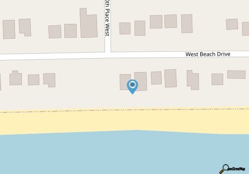 Out Of Office: Dog-friendly, Oceanfront Home on West Beach with Corn Hole and Ho map location
