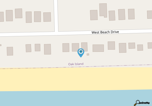 Ocean Breezes: Vintage Oceanfront Home on Oak Island's Coveted West End map location