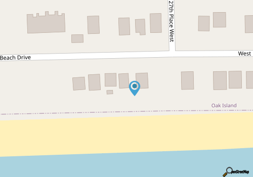 Seaward's Fun: Oceanfront beach cottage with elevated patio overlooking the beac map location