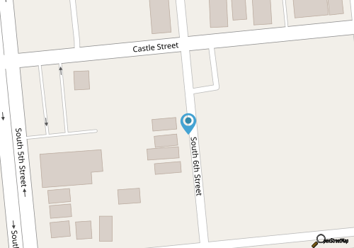 Downtown 2-bedroom house with fenced backyard map location