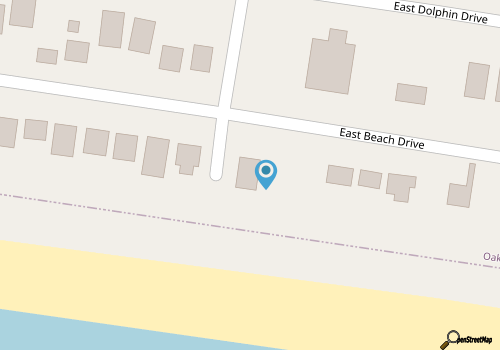 Ocean front cottage map location