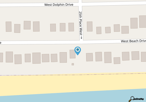 Dawson's Sandbox - 2501 W Beach Drive- Coastal Vacation Resorts map location
