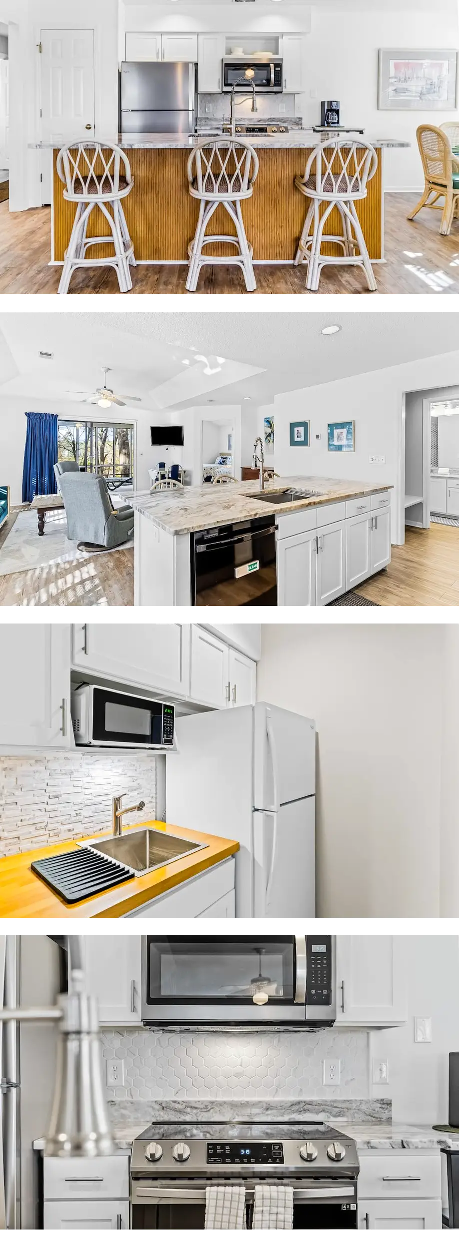 Walkable beach & golf condo with two scr...
