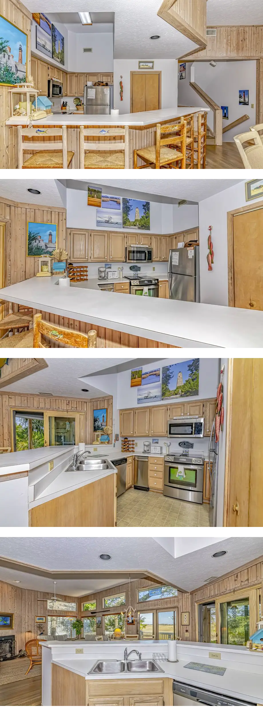 Savor the morning light from the decks a...